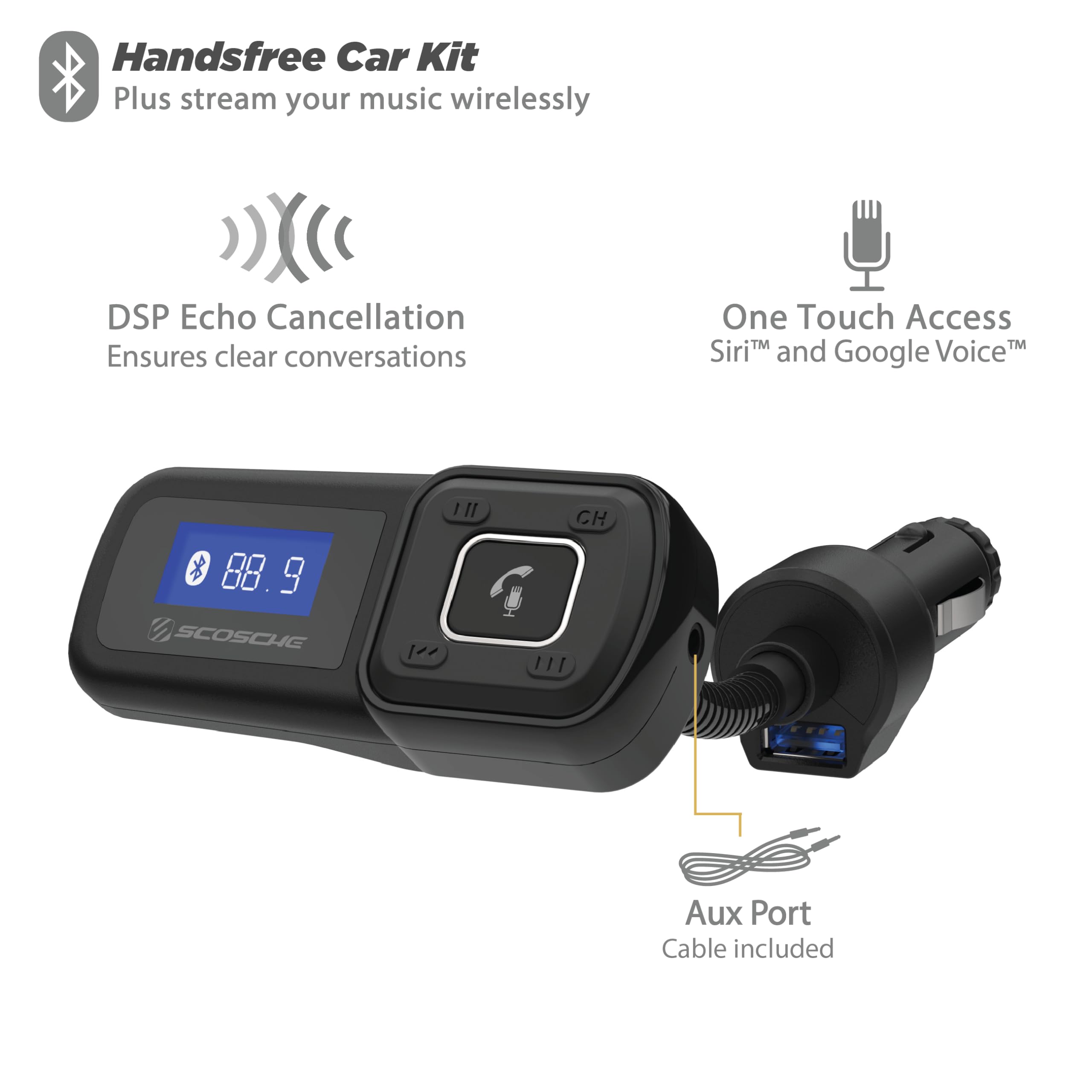 Foto 3 pulgar | Kit Manos Libres Bluetooth Para Coche Scosche Btfm2a Btfreq - Venta Internacional.