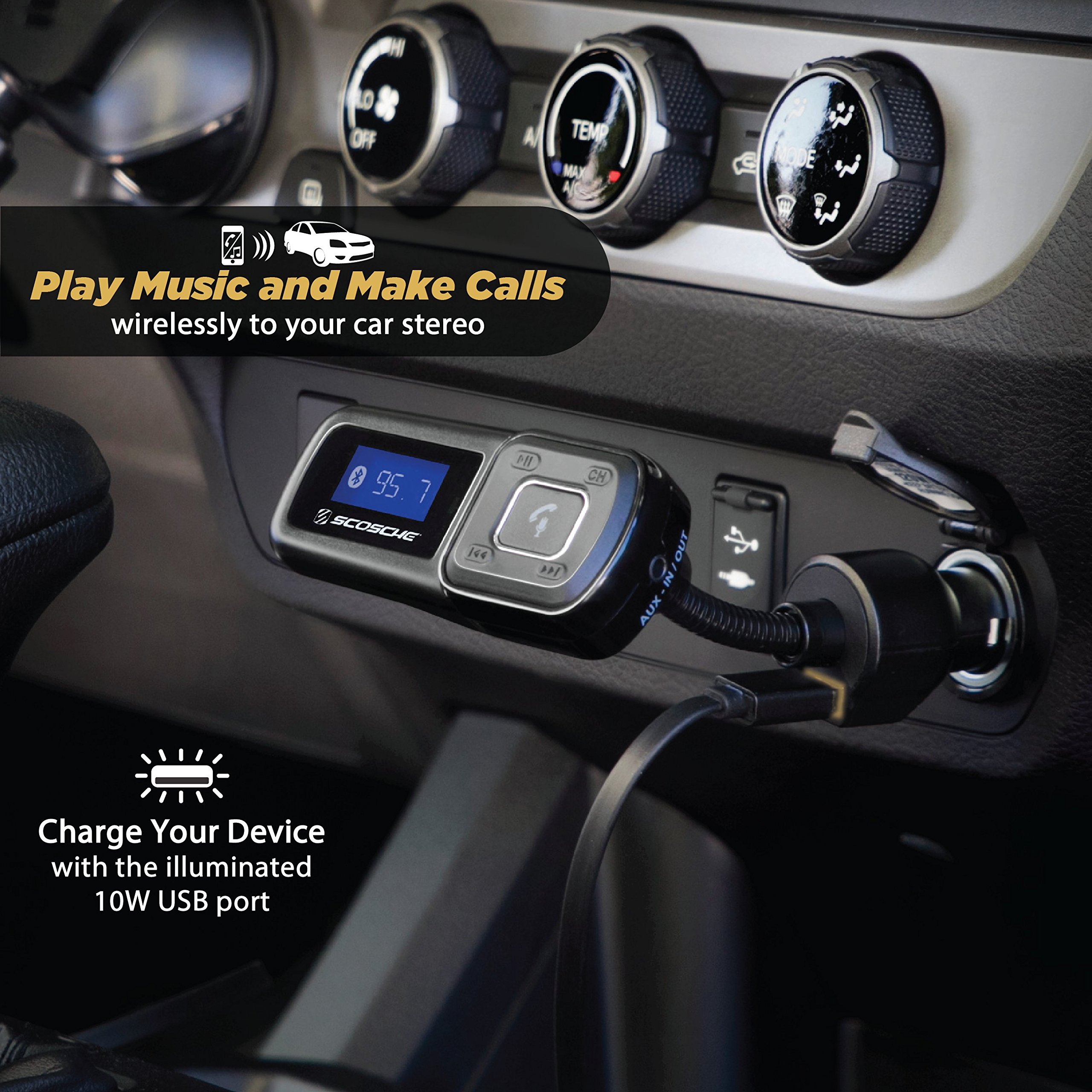 Foto 4 pulgar | Kit Manos Libres Bluetooth Para Coche Scosche Btfm2a Btfreq - Venta Internacional.