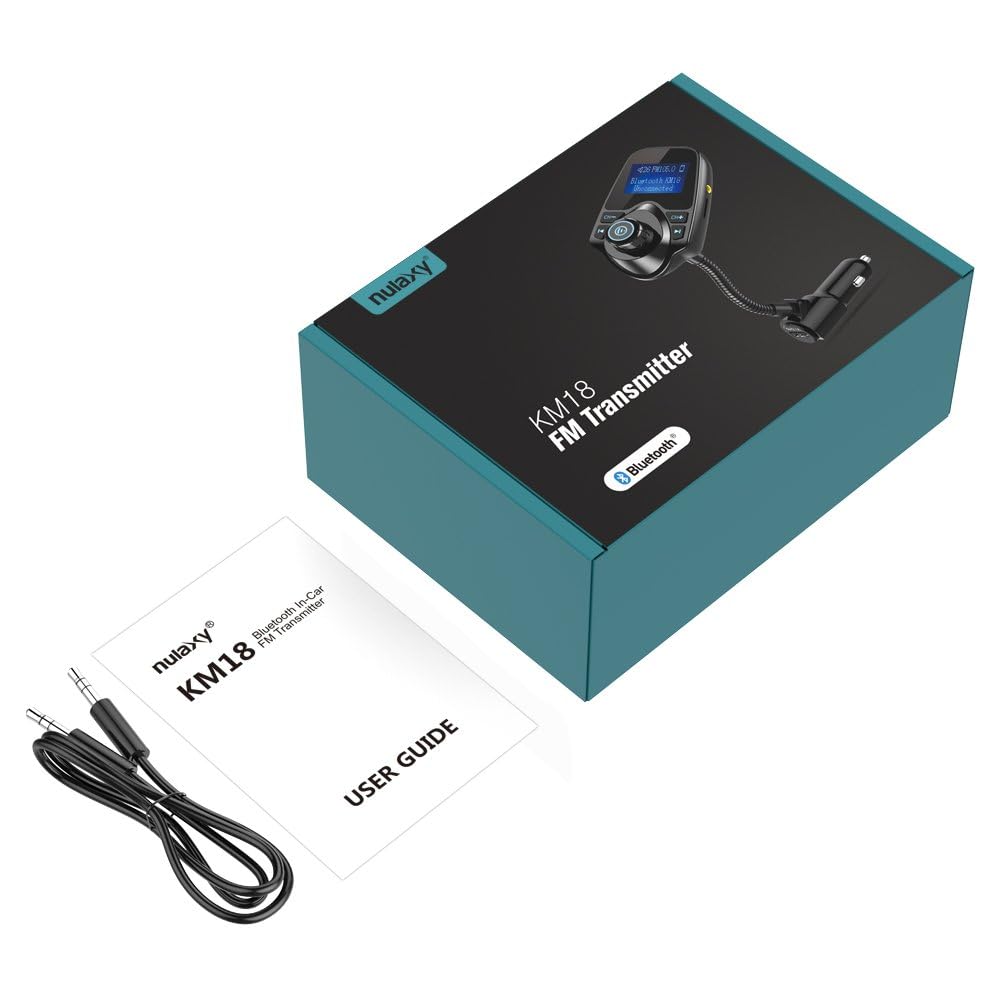 Foto 8 pulgar | Transmisor Fm Bluetooth Para Coche Nulaxy Km18 Peacock Blue - Venta Internacional.