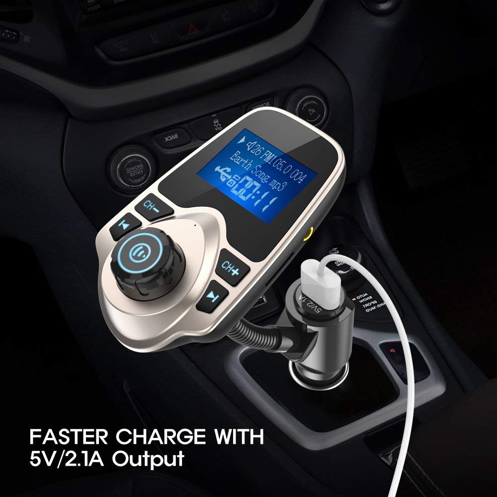 Foto 7 pulgar | Transmisor Fm Bluetooth Para Coche Nulaxy Km18 Con Pantalla De 1 44 Pulgadas - Venta Internacional.