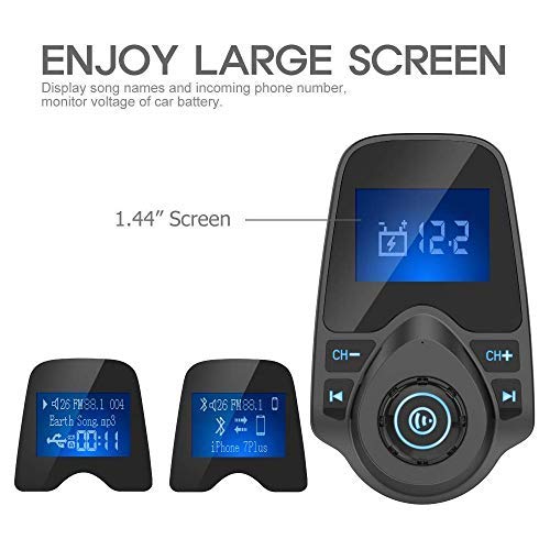 Foto 4 pulgar | Transmisor Fm Bluetooth Para Coche Nulaxy Km18 Con Pantalla De 1 44 Pulgadas - Venta Internacional.