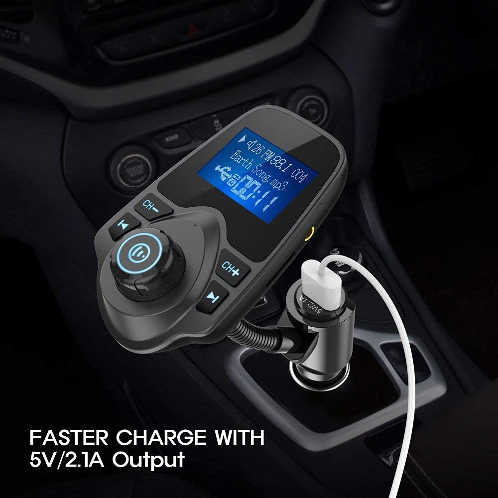 Foto 7 pulgar | Transmisor Fm Bluetooth Para Coche Nulaxy Km18 Con Pantalla De 1 44 Pulgadas - Venta Internacional.