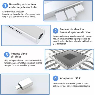 Foto 3 | Adaptador Ethernet Eo Safe Imports Esi-6319 Red Lan Gigabit Plata