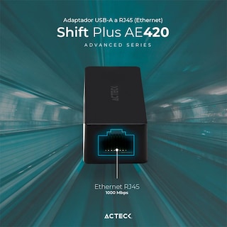 Foto 3 | Adaptador Convertidor Acteck Shift Plus Ae420 Usb A Ethernet Rj45 color Negro Ac-934732