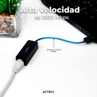 Foto 5 | Adaptador Convertidor Acteck Shift Plus Ae420 Usb A Ethernet Rj45 color Negro Ac-934732