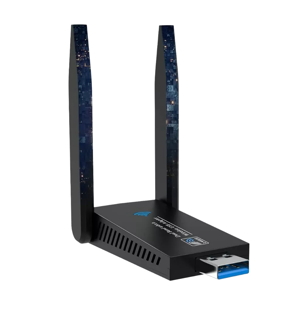 Foto 2 pulgar | Adaptador Wifi Usb 3.0 De Banda Dual para Pc 1300mbps 5ghz Negro