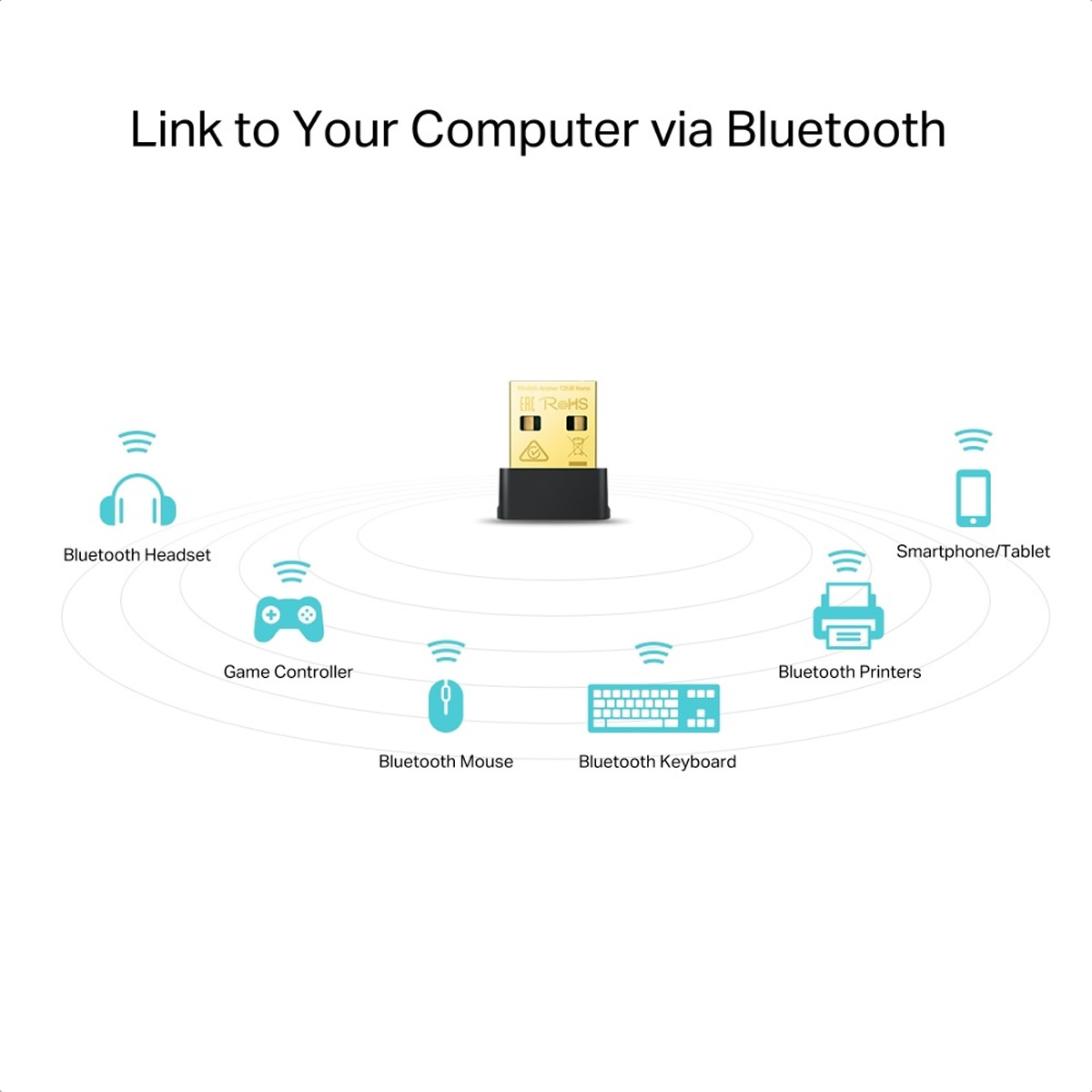 Foto 6 | Adaptador Inalambrico Usb Tp-link Archer T2ub Nano Banda Dual Ac600 Bluetooth 4.2