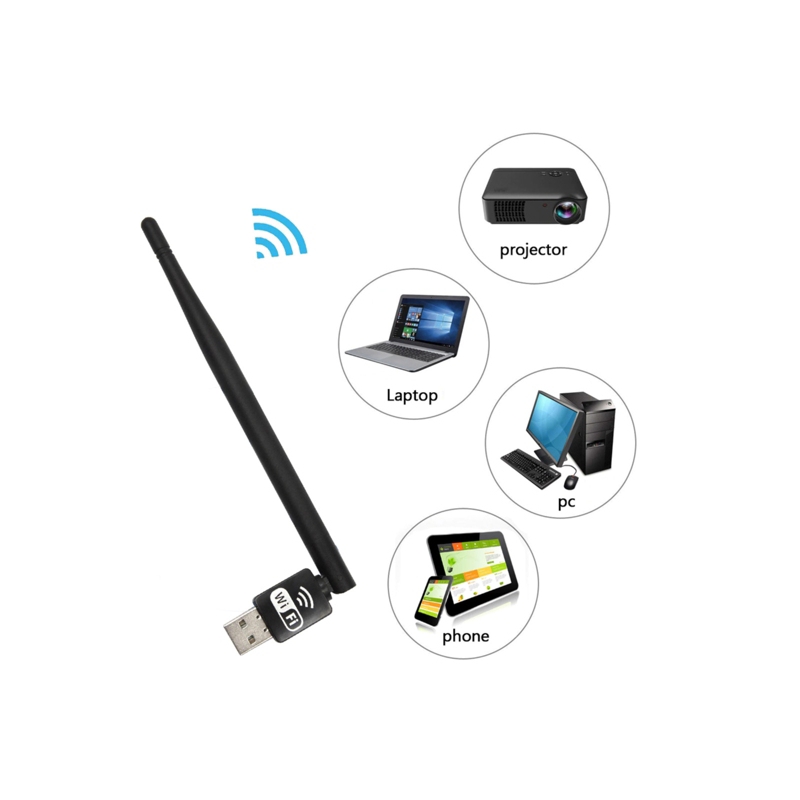 Foto 4 pulgar | Adaptador Receptor De Antena Wifi Usb 2.0 150 Mbps Para Pc Portátil - Venta Internacional.