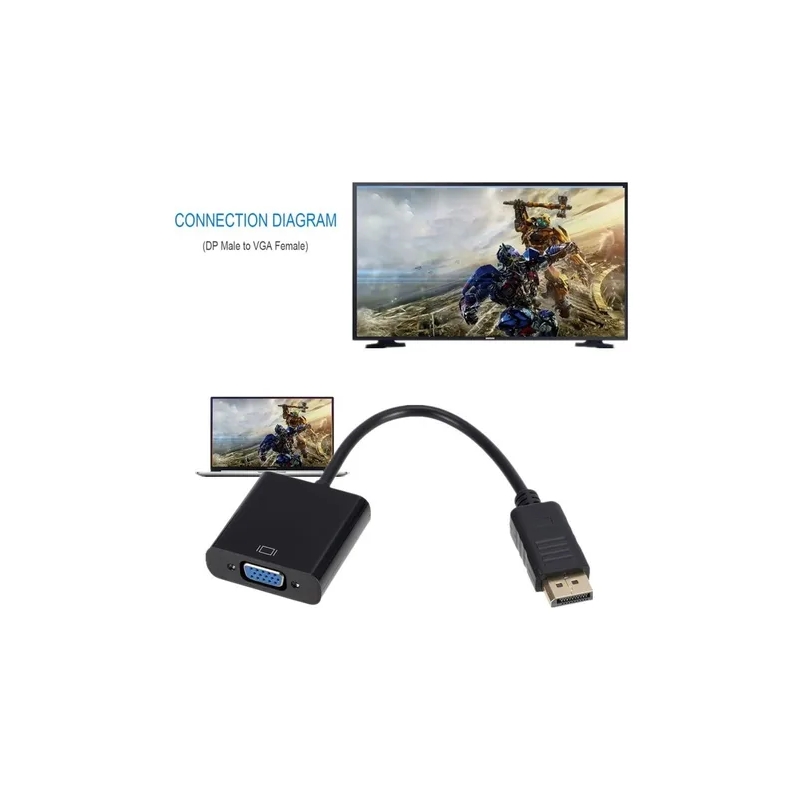 Foto 3 pulgar | Adaptador Hdmi A Vga 1080p Full Hd Con Cable De Audio - 15 Cm - Venta Internacional.