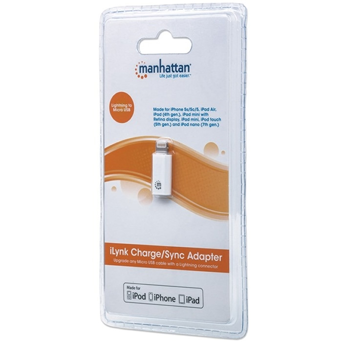 Foto 4 pulgar | Adaptador Manhattan Ilink Lightning A Micro Usb B 390620