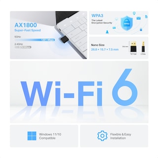 Foto 4 | Adaptador Inalambrico Usb Tp-link Archer Tx20u Nano Wi-fi 6 Banda Dual Ax1800