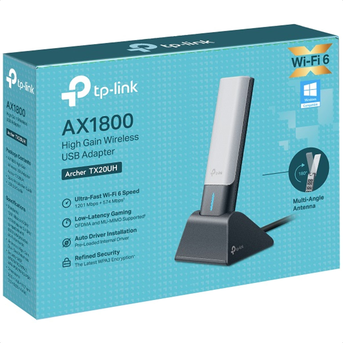 Foto 4 pulgar | Adaptador Inalambrico Usb Tp-link Archer Tx20uh Wi-fi 6 Banda Dual Ax1800