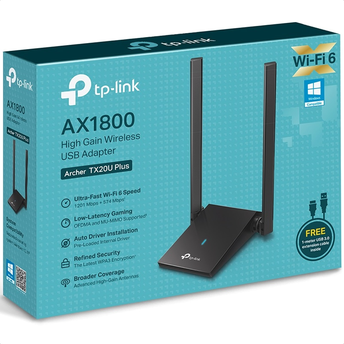 Foto 5 pulgar | Adaptador Inalambrico Usb Tp-link Archer Tx20u Plus Wi-fi 6 Banda Dual Ax1800