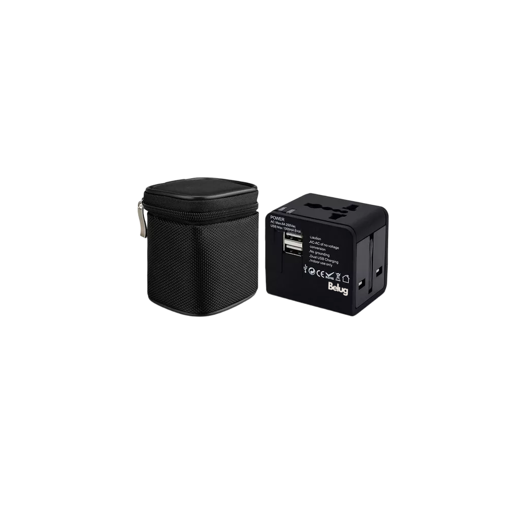 Foto 1 | Adaptador De Corriente Belug  Clavija Universal De Viaje, Negro