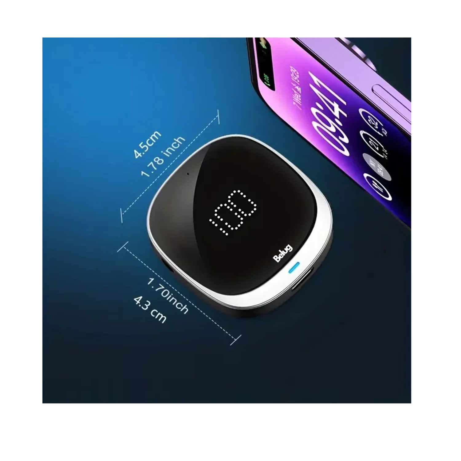 Foto 2 | Adaptador Auxiliar Bluetooth Belug 3.5 Jack Manos Libres Carros