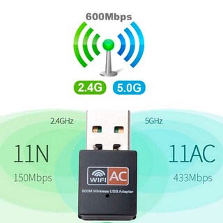 Foto 3 | Adaptador De Receptor De Antena Usb Wifi De 2,4 Ghz Para Pc Portátil - Venta Internacional.