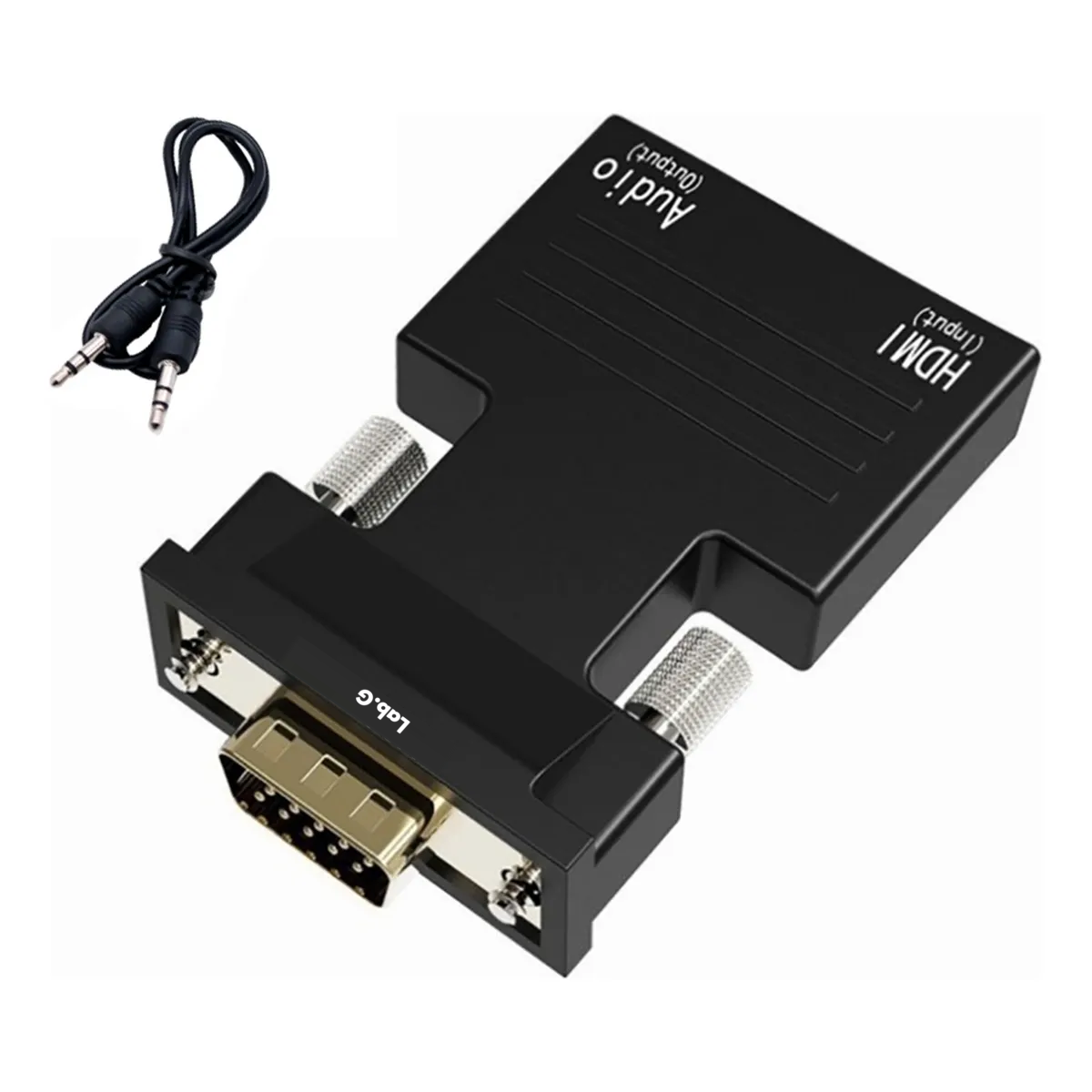 Foto 2 pulgar | Convertidor De Hdmi A Hembra Macho A Vga Con Adaptador De Audio Lab.g Negro