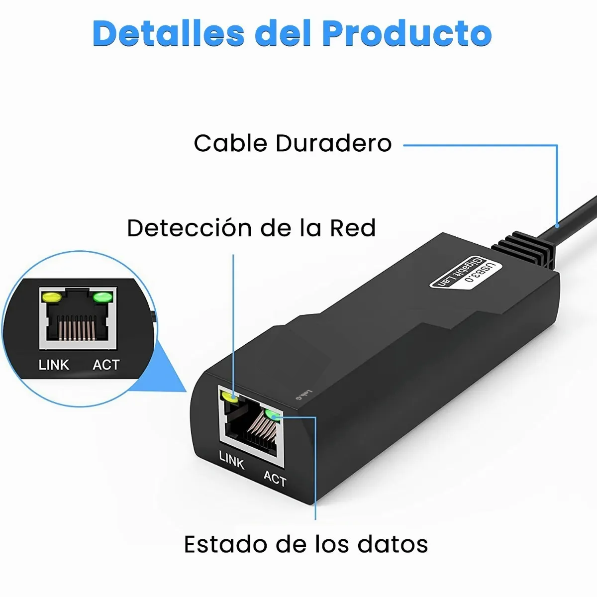 Foto 2 | Adaptador Ethernet USB