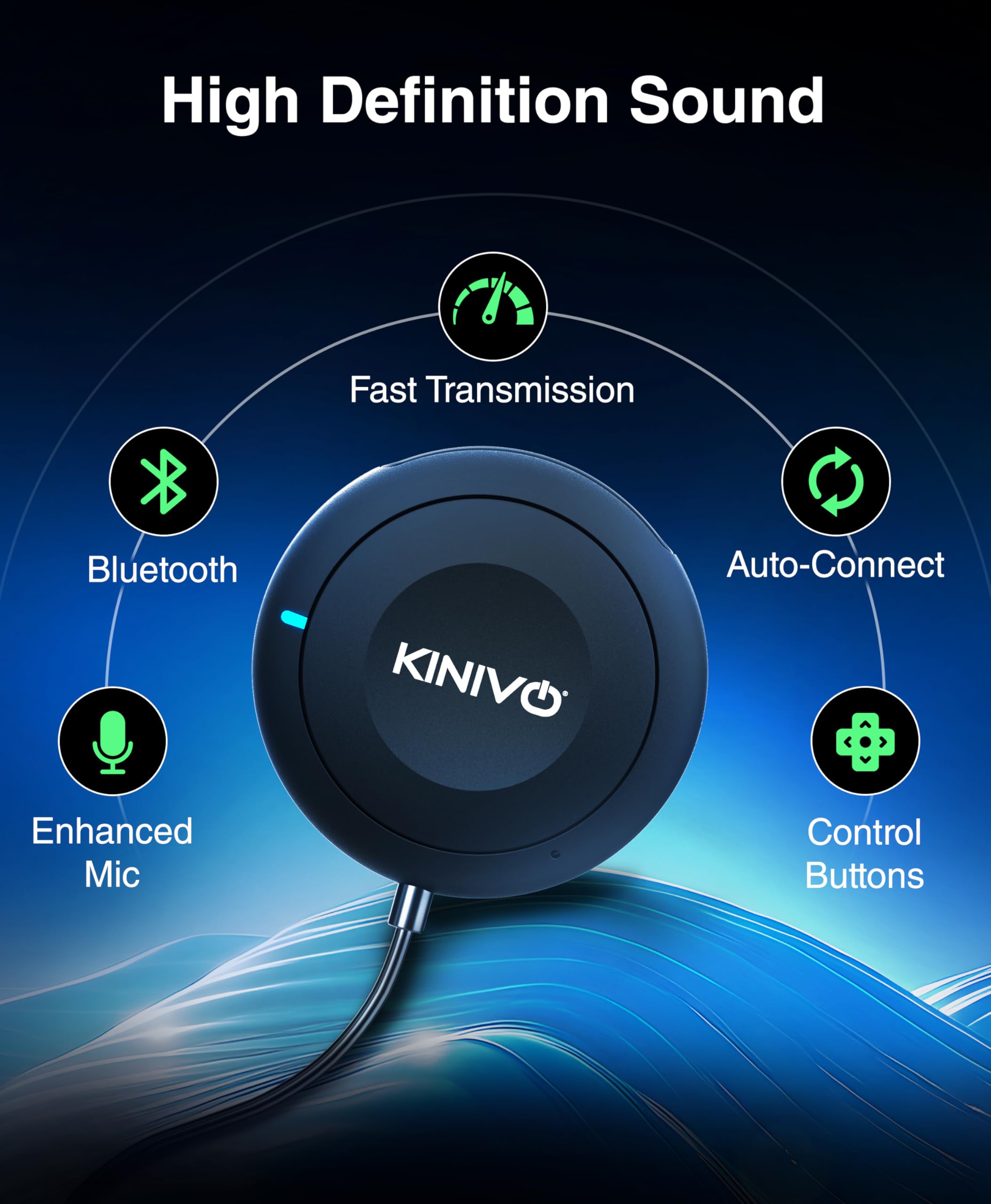 Foto 2 | Kit Bluetooth Para Coche Kinivo Btc450 Manos Libres Con Aislador De Ruido - Venta Internacional.