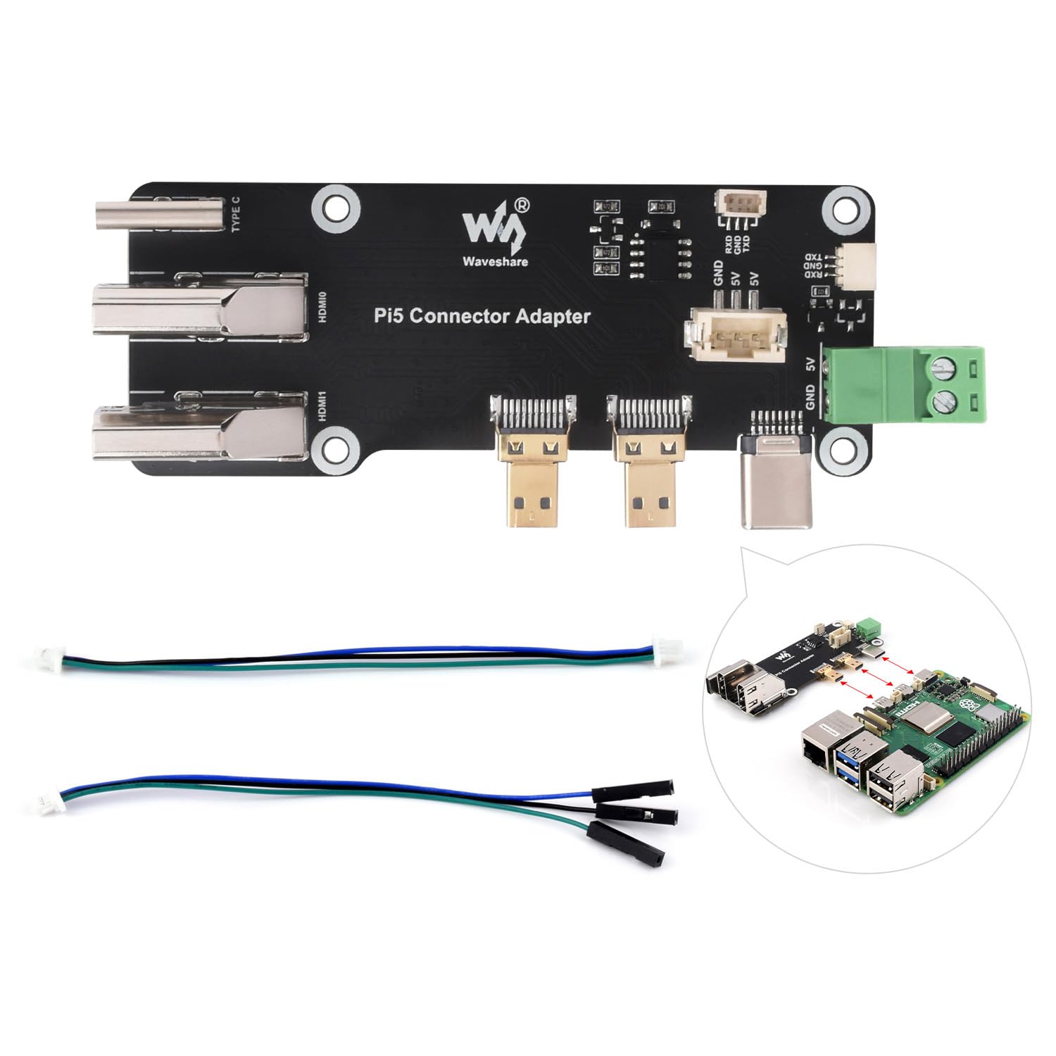 Adaptador Waveshare Micro Hdmi A Hdmi Para Raspberry Pi 5/4b - Venta Internacional.