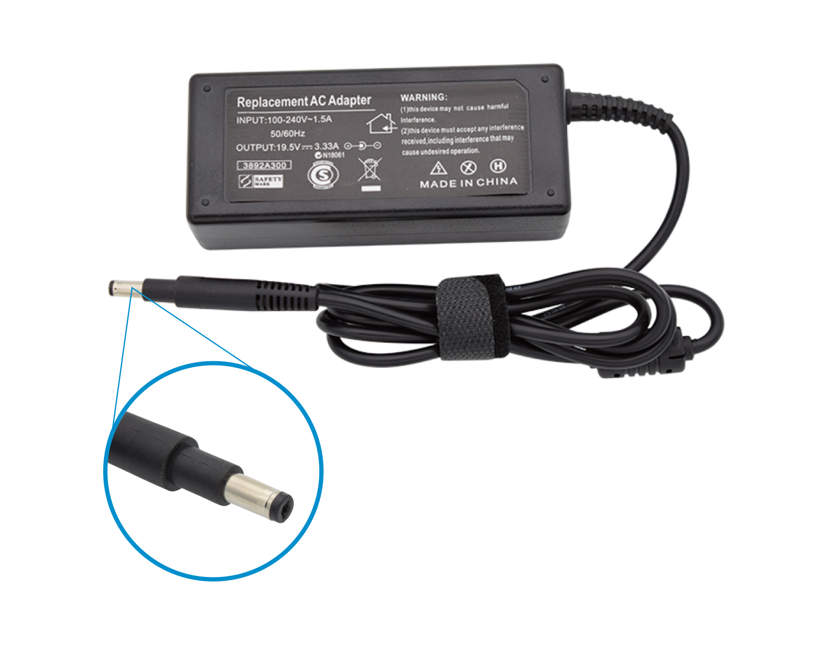 Foto 2 pulgar | Cargador para Laptop Compatible con Hp 19.5v 3.33a Bala Punta de 4.8 x 1.7mm