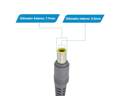 Foto 2 | Cargador para Laptop Compatible con Lenovo 20v 4.5a Pin Punta 7.9 x 5.0mm