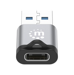 Foto 3 | Adaptador Usb-a A Usb-c V3.2 Manhattan 356305 Negro con Gris Espacial