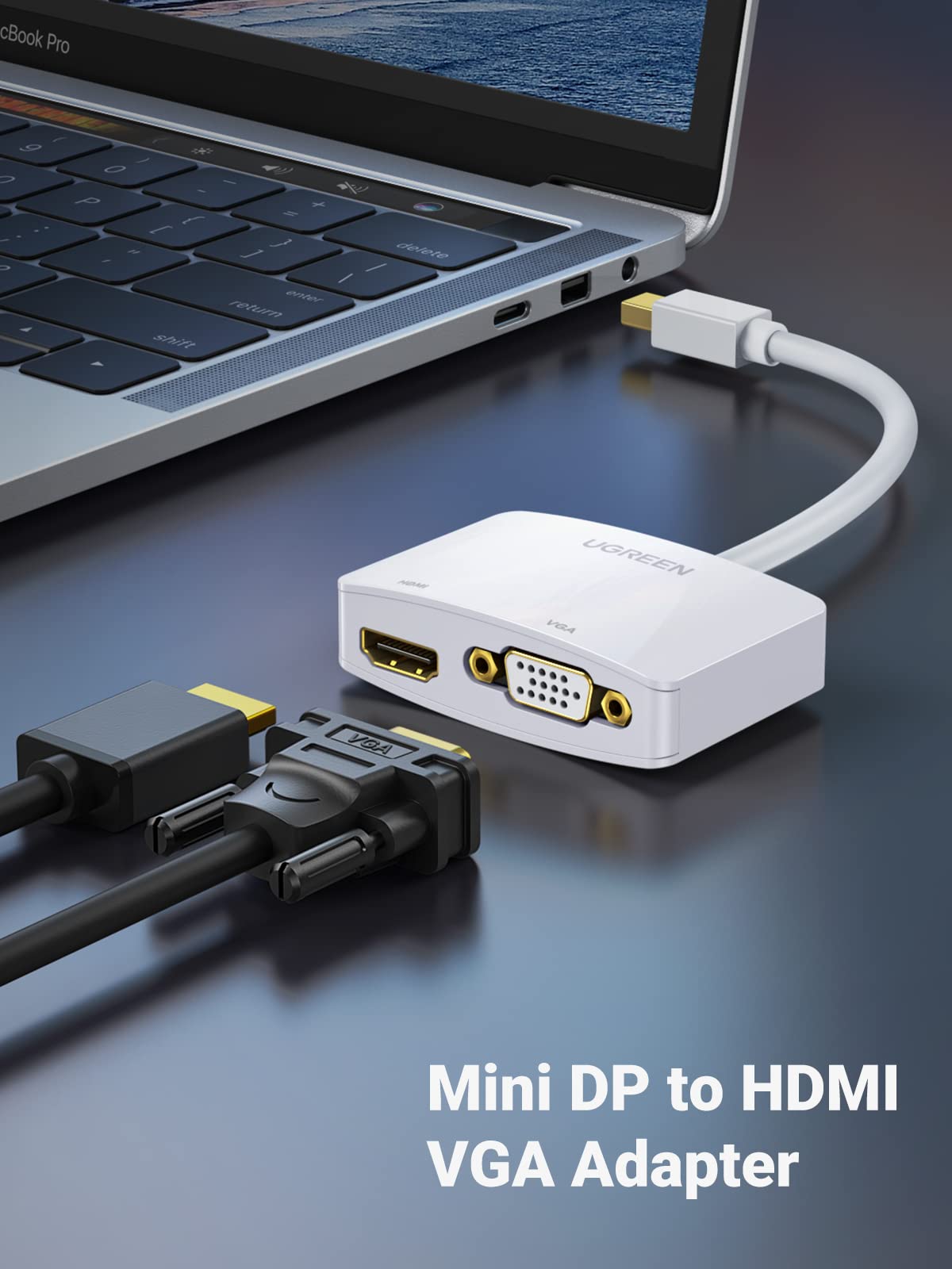 Foto 3 pulgar | Adaptador Ugreen Mini Displayport a HDMI VGA 4K para MacBook - Venta Internacional