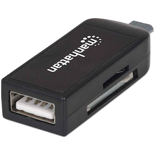 Foto 6 | Lector De Memorias Micro Usb Otg Manhattan 24 En 1 + Usb Externo 406222
