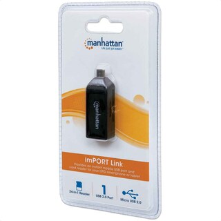 Foto 8 | Lector De Memorias Micro Usb Otg Manhattan 24 En 1 + Usb Externo 406222