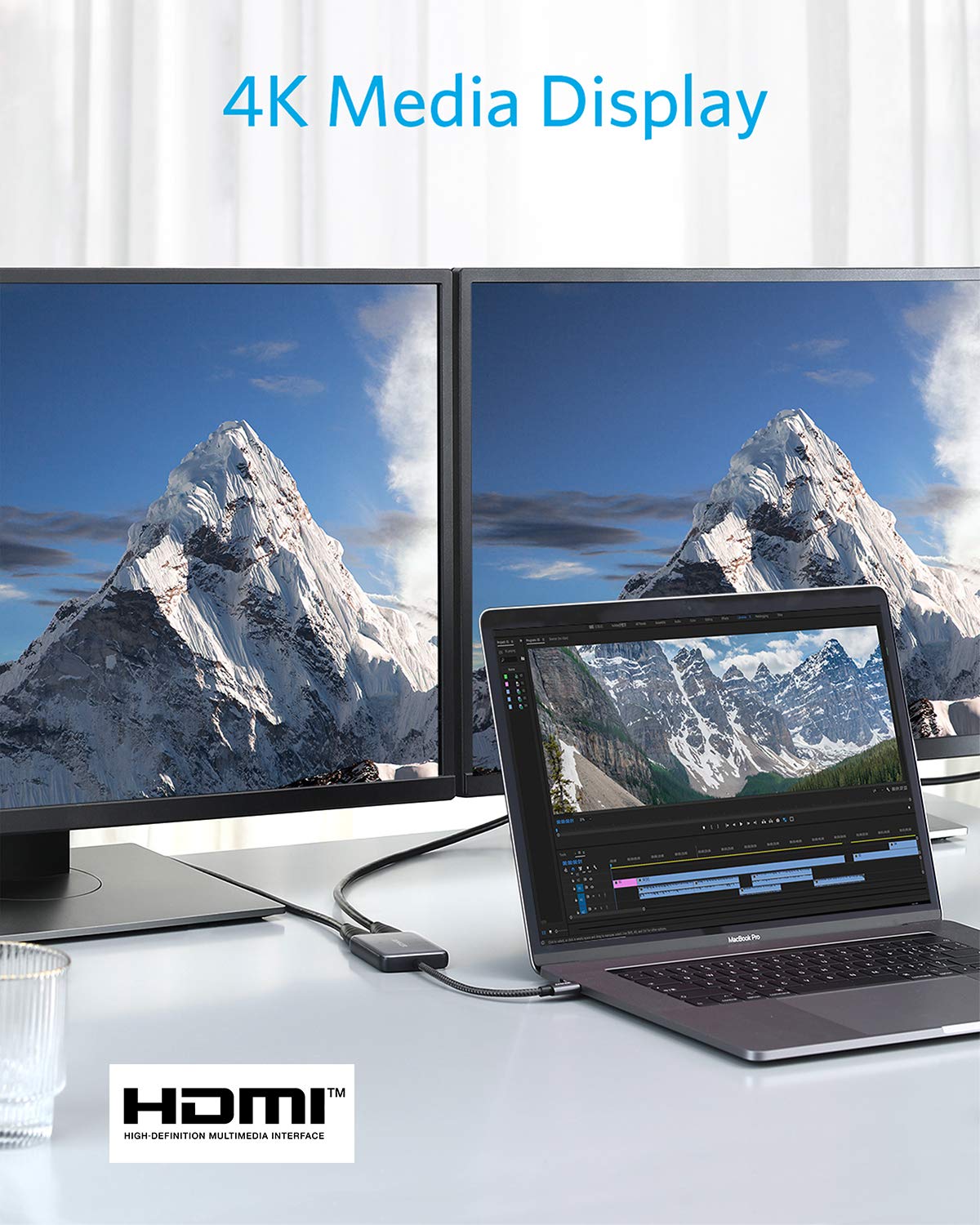 Foto 4 | Adaptador Usb C A Hdmi Dual Anker Compact 4k @60hz Macbook - Venta Internacional.