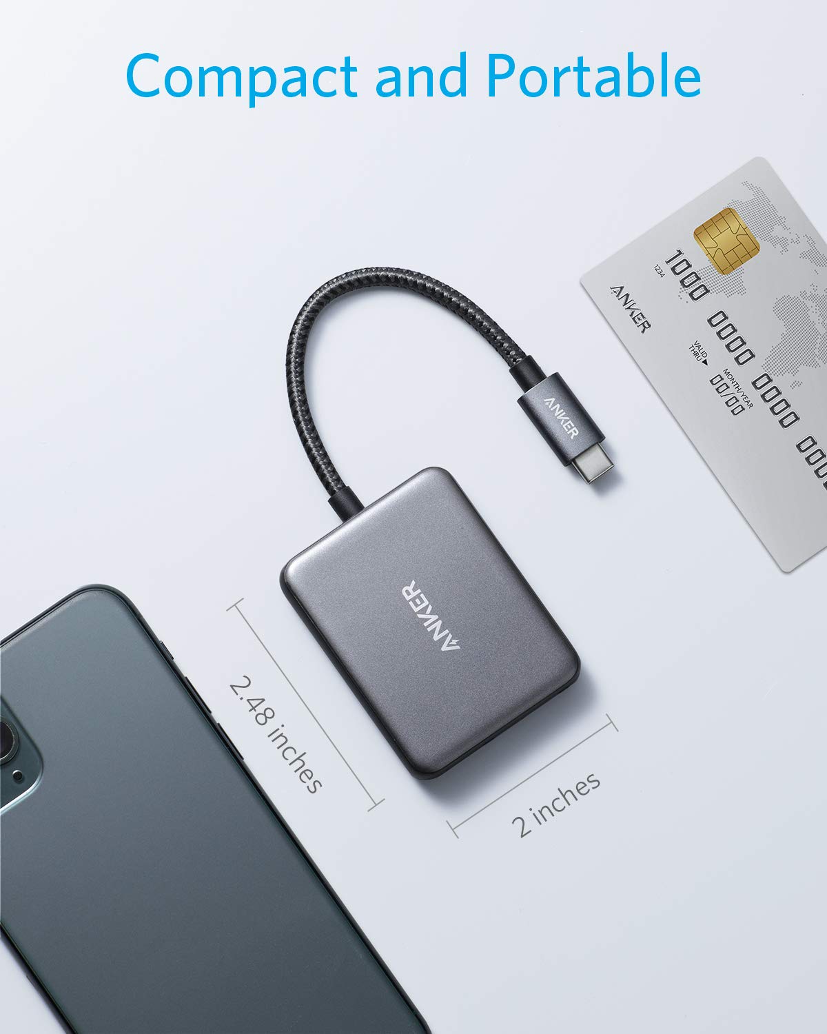 Foto 7 | Adaptador Usb C A Hdmi Dual Anker Compact 4k @60hz Macbook - Venta Internacional.