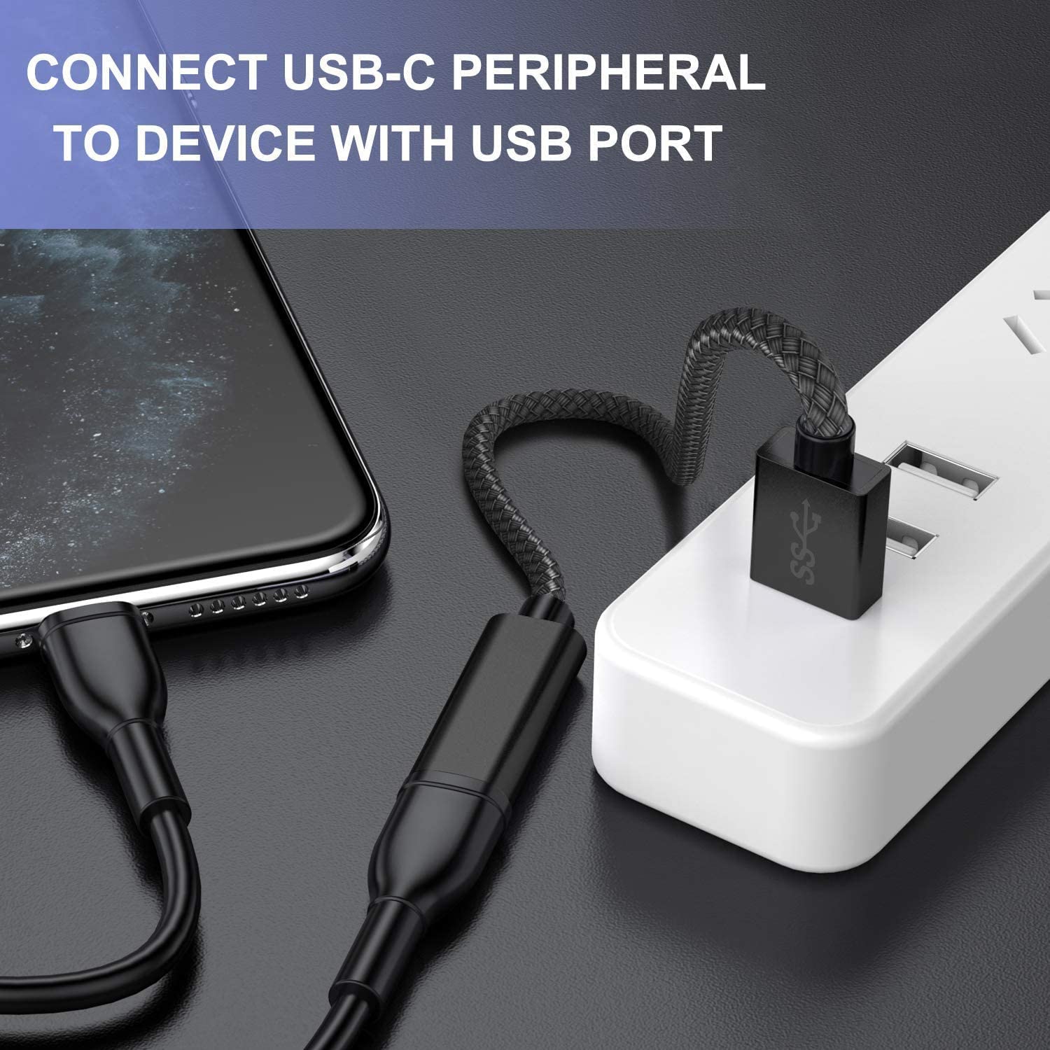 Foto 8 pulgar | Adaptador De Cable Basesailor Usb C Hembra A Usb 3.0 Macho, Paquete De 2 - Venta Internacional.