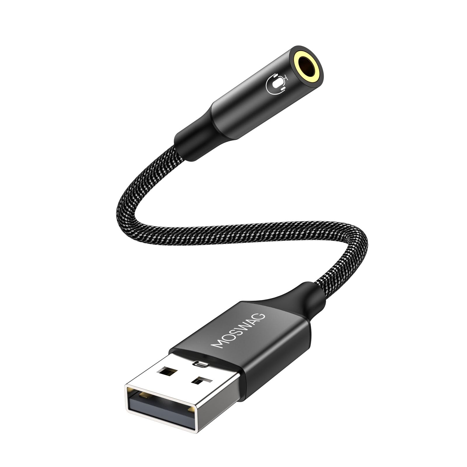 Foto 2 pulgar | Adaptador Usb A Conector De Audio Moswag De 20 Cm Con Estéreo Auxiliar De 3,5 Mm - Venta Internacional.