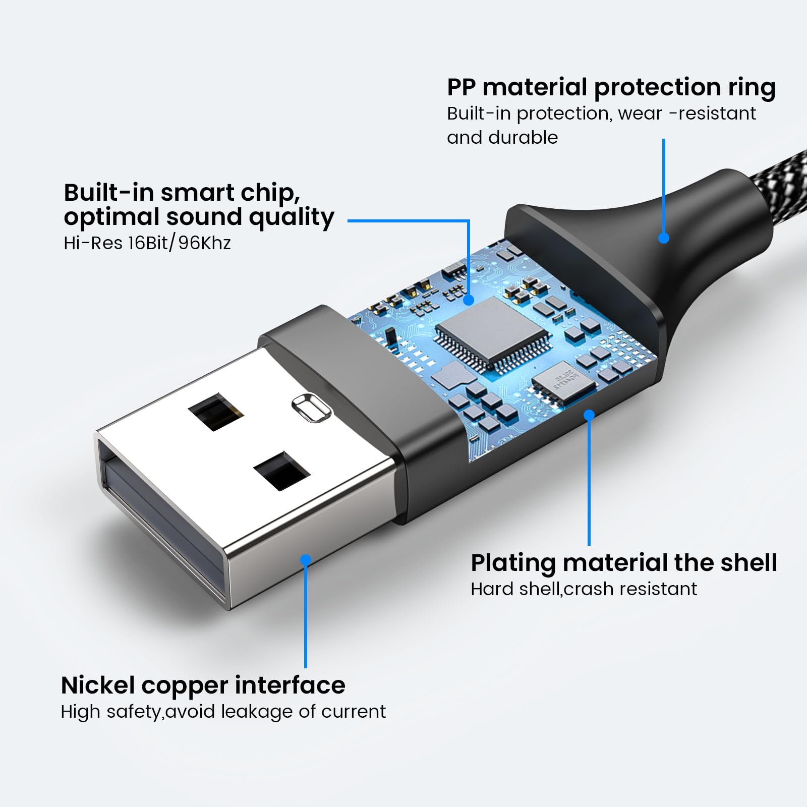 Foto 7 pulgar | Adaptador Usb A Conector De Audio Moswag De 20 Cm Con Estéreo Auxiliar De 3,5 Mm - Venta Internacional.
