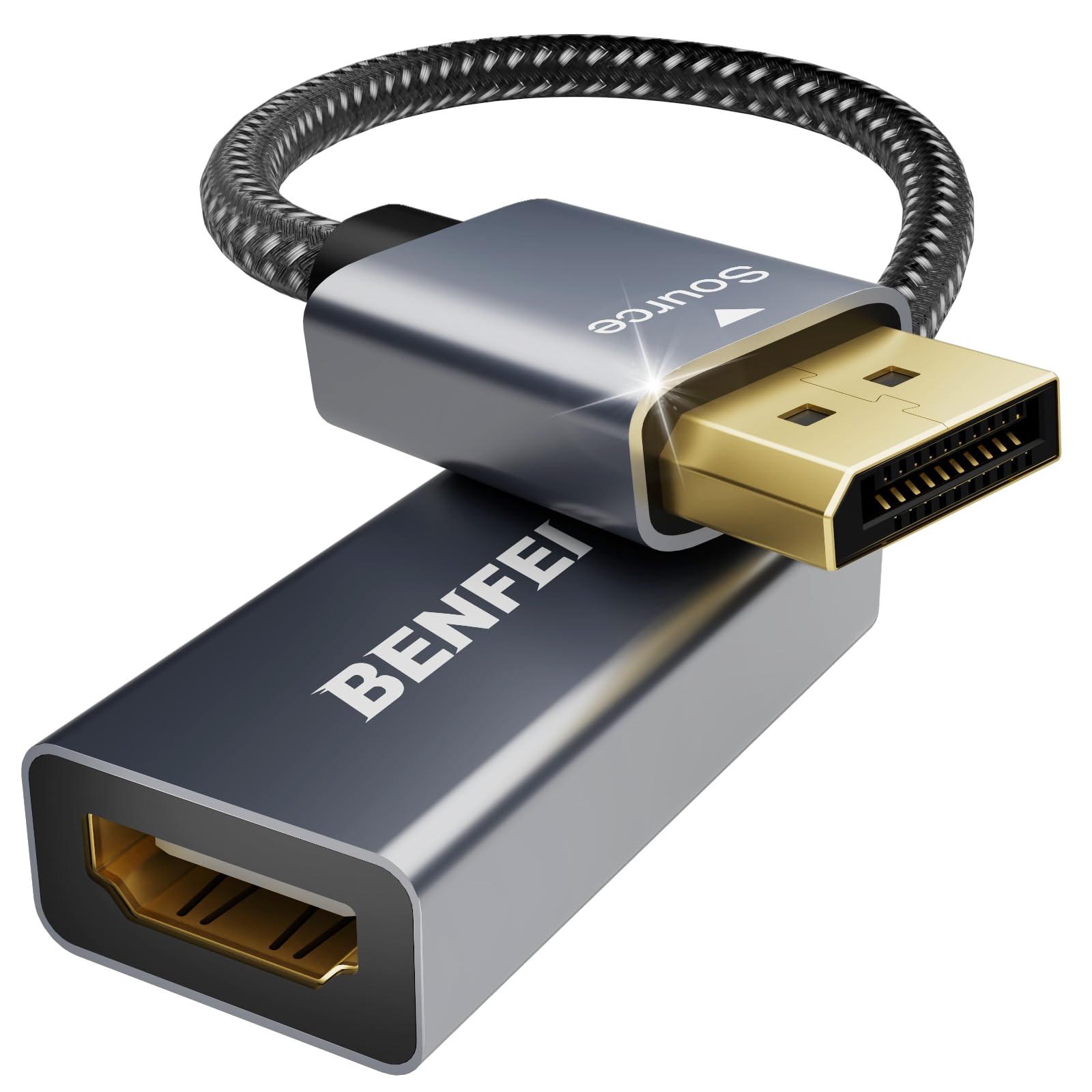 Foto 2 pulgar | Cable Adaptador Benfei 4k Displayport A Hdmi Macho A Hembra - Venta Internacional.