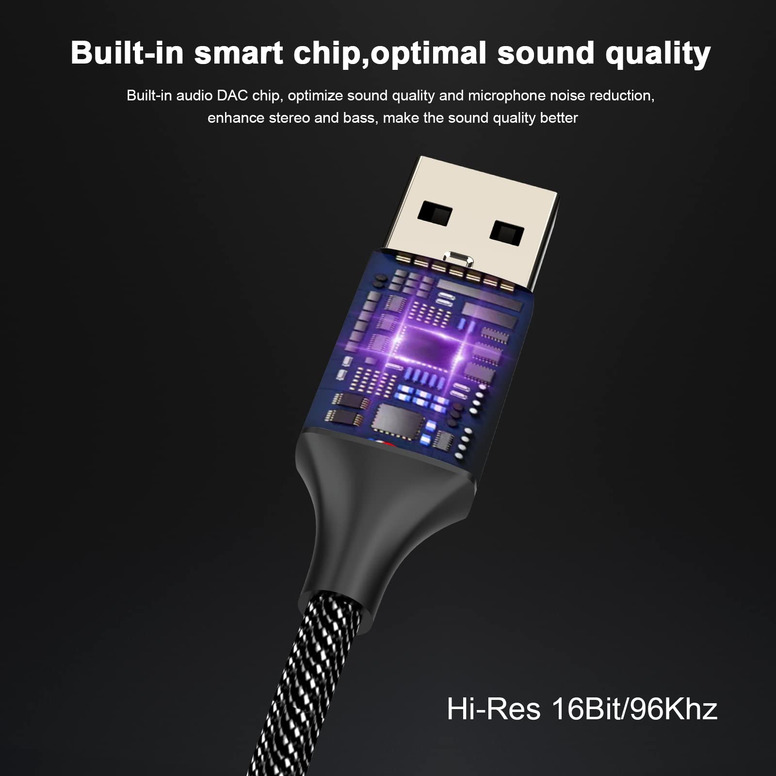 Foto 6 | Adaptador Usb A Conector De Audio Moswag De 20 Cm Con Estéreo Auxiliar De 3,5 Mm - Venta Internacional.