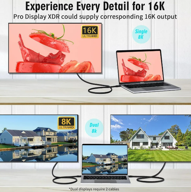Foto 4 pulgar | Xtellar Cable Usb4 Tipo-c Super Velocidad 80gbps  Carga Rápida 240w Y Ultra Hd 16k Con Thunderbolt5/4