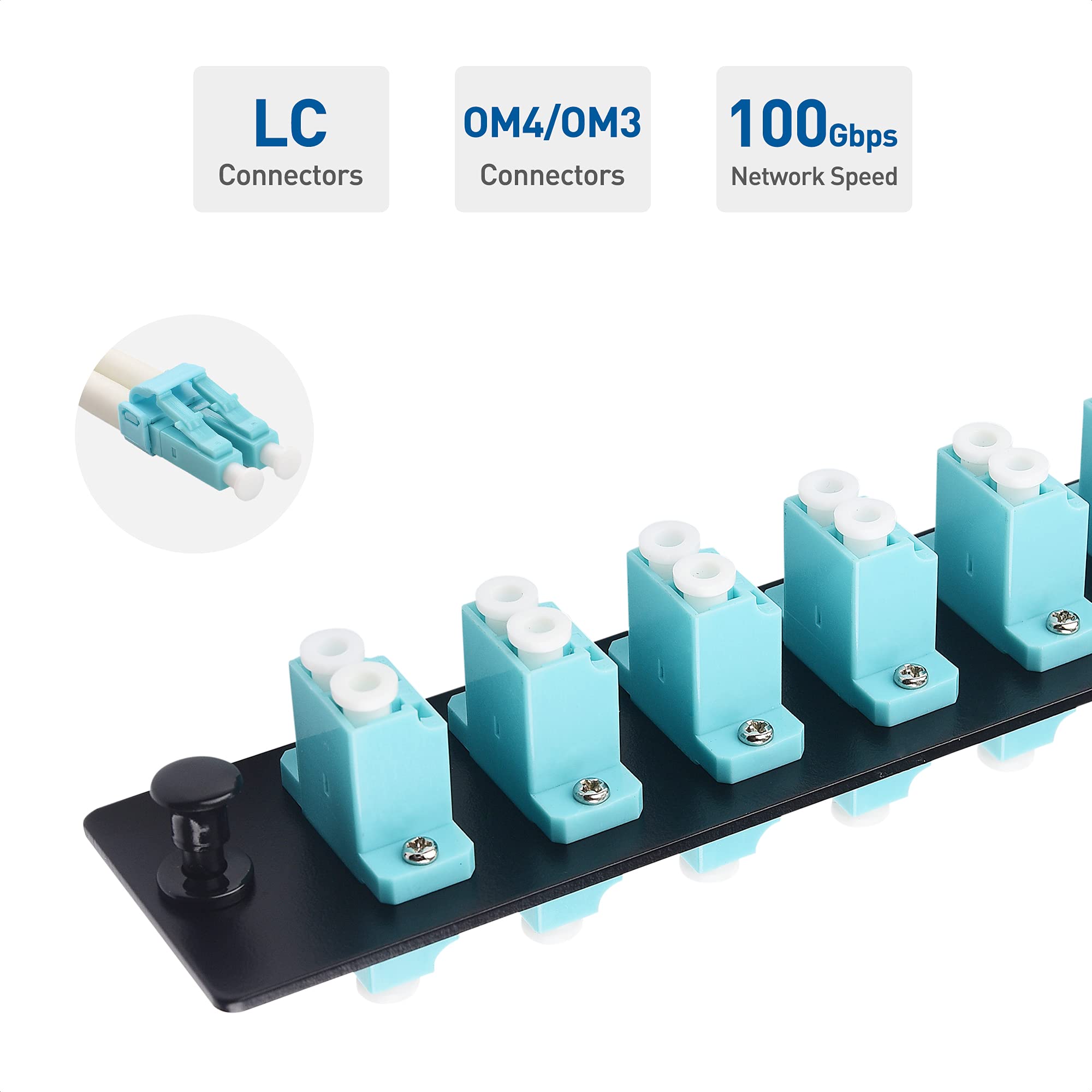 Foto 4 pulgar | Cable De Panel De Conexión De Fibra Óptica Matters 12 Fibras Om4/om3 Con Adaptadores - Venta Internacional.