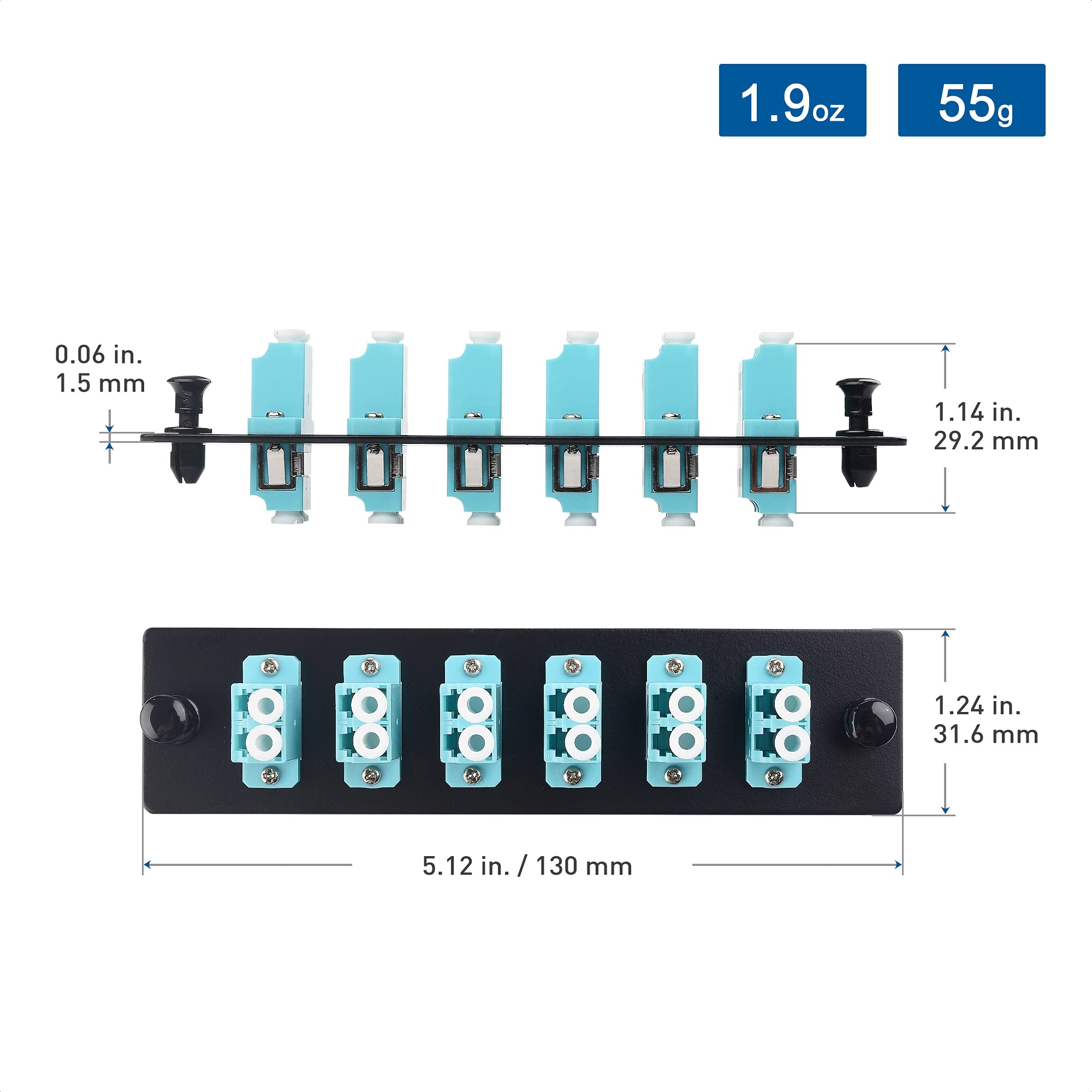 Foto 5 | Cable De Panel De Conexión De Fibra Óptica Matters 12 Fibras Om4/om3 Con Adaptadores - Venta Internacional.