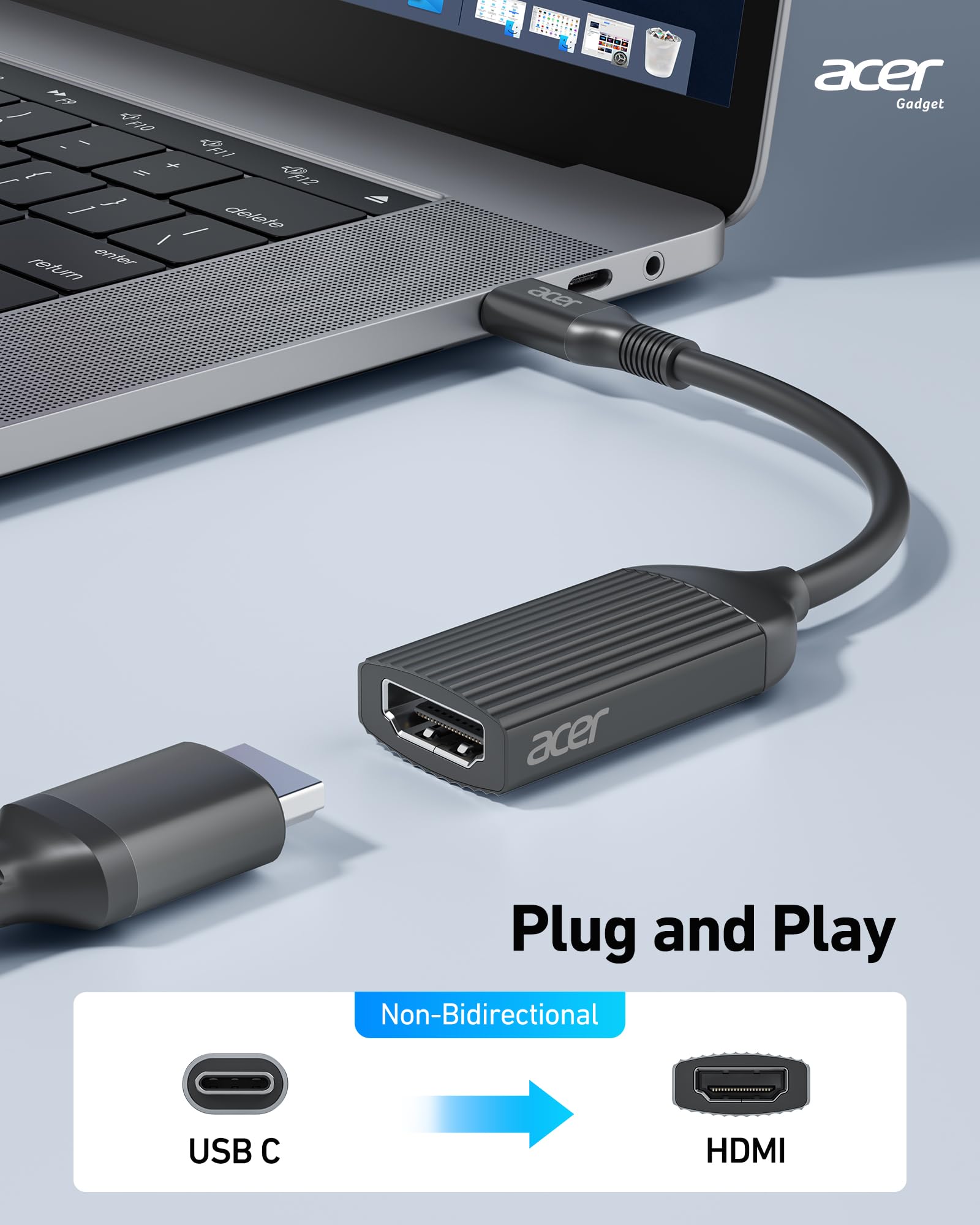 Foto 4 pulgar | Adaptador Usb-c A Hdmi Acer 4k @60hz Para Macbook Pro/air - Venta Internacional.