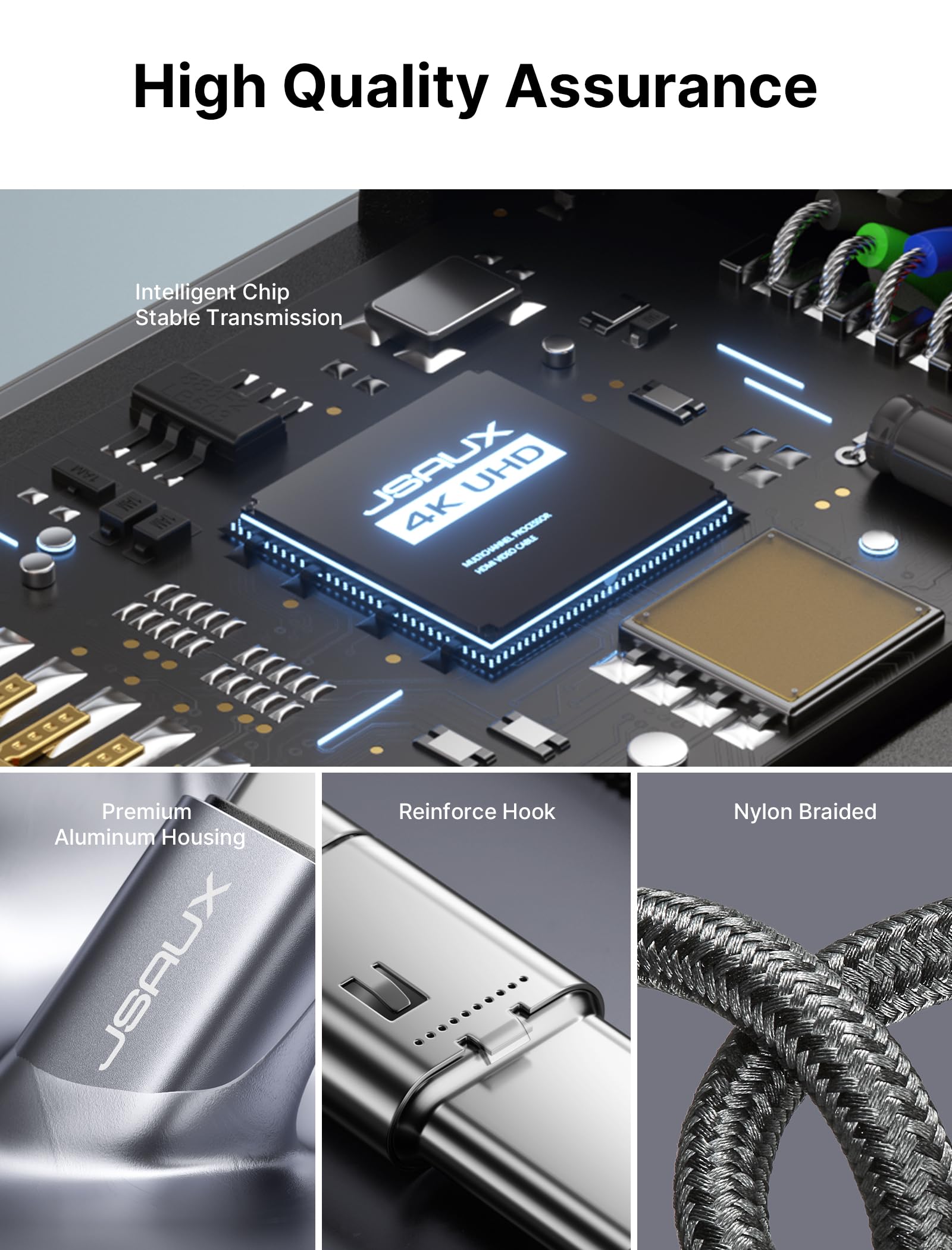 Foto 7 pulgar | Adaptador Usb C A Hdmi Jsaux 4k Tipo C Thunderbolt 3 Gris  Paquete De 2 - Venta Internacional.