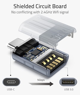 Foto 4 | Adaptador Usb C Macho A Usb3 Hembra Syntech Para Iphone Color Azul - Venta Internacional.