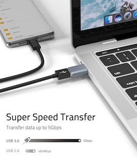 Foto 5 | Adaptador Usb C Macho A Usb3 Hembra Syntech Para Iphone Color Azul - Venta Internacional.
