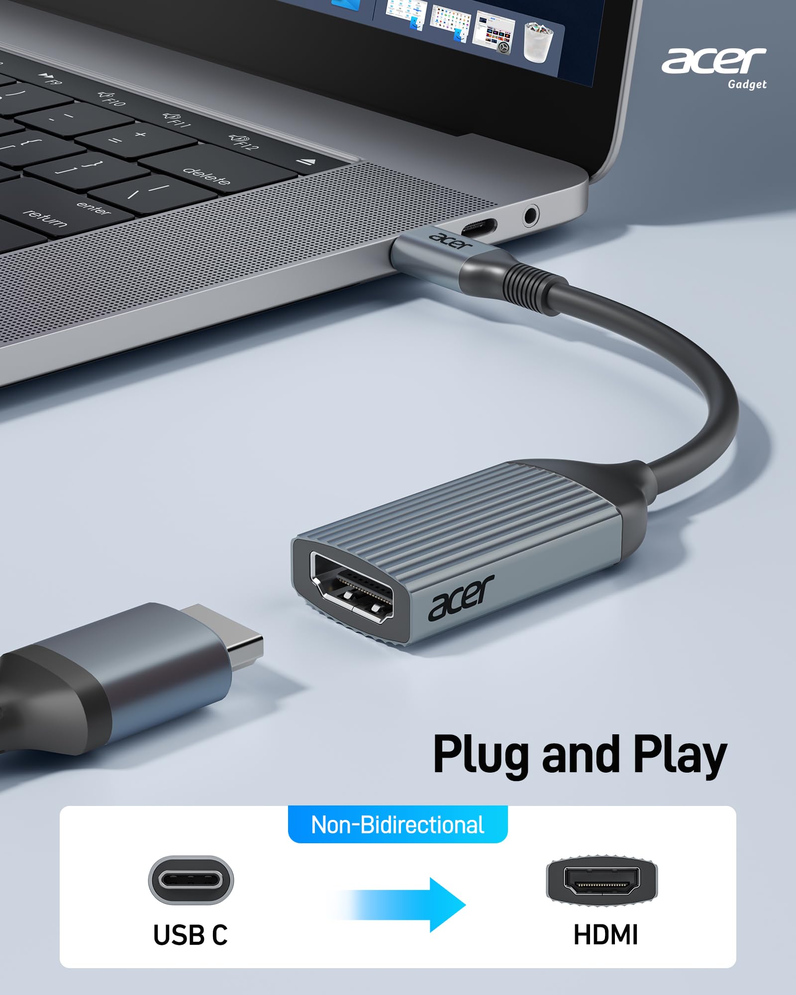 Foto 4 pulgar | Adaptador Usb-c A Hdmi Acer 4k @60hz  Paquete De 2 Para Macbook Pro/air - Venta Internacional.