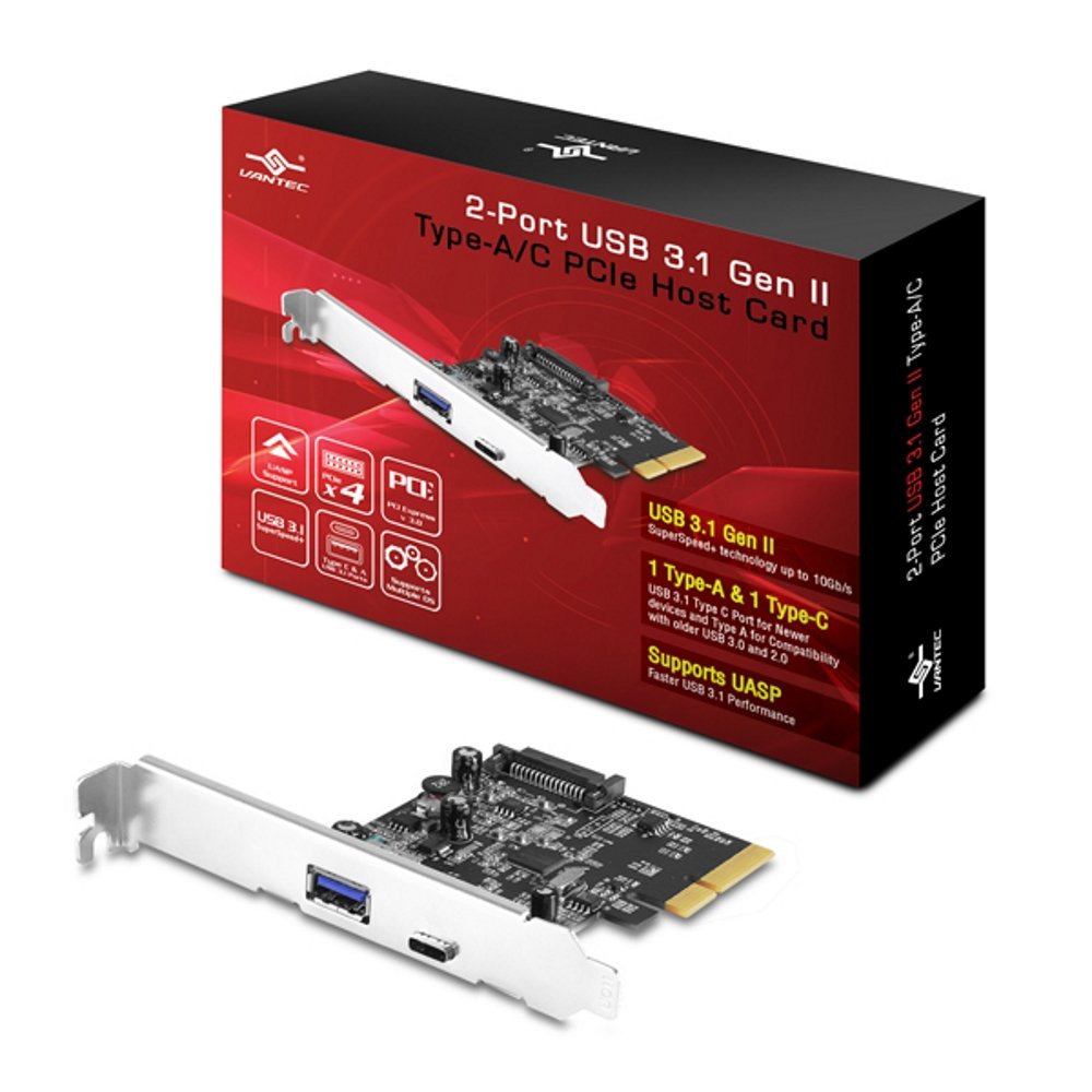 Tarjeta Host Pcie Vantec Ugt-pc371ac Usb 3.1 Gen Ii Tipo A/c - Venta Internacional.