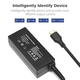 Foto 4 | Cargador Usb C De 45 W Tipo C Para Hp Chromebook 11 11a 13 14 G5 - Venta Internacional.