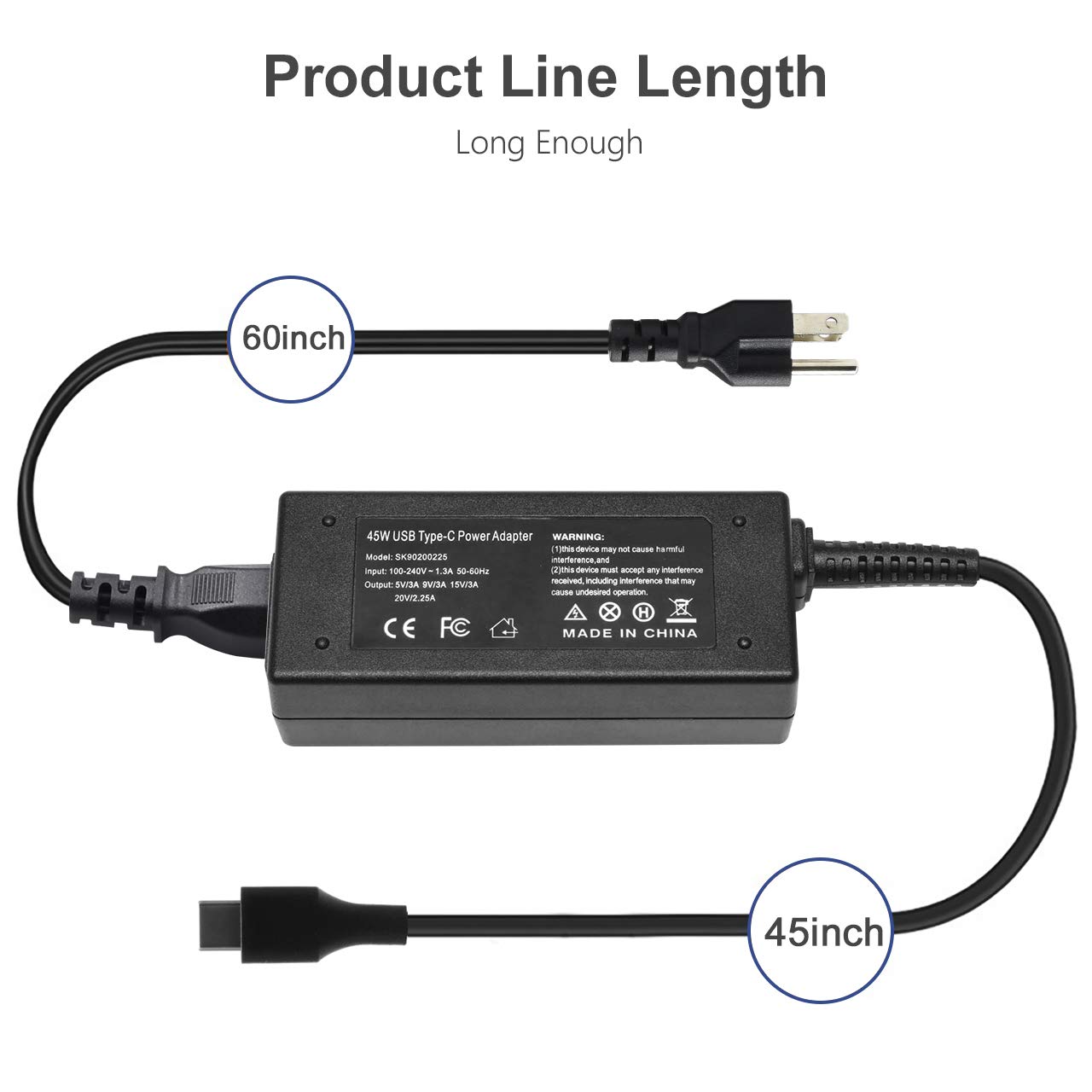 Foto 7 pulgar | Cargador Usb C De 45 W Tipo C Para Hp Chromebook 11 11a 13 14 G5 - Venta Internacional.