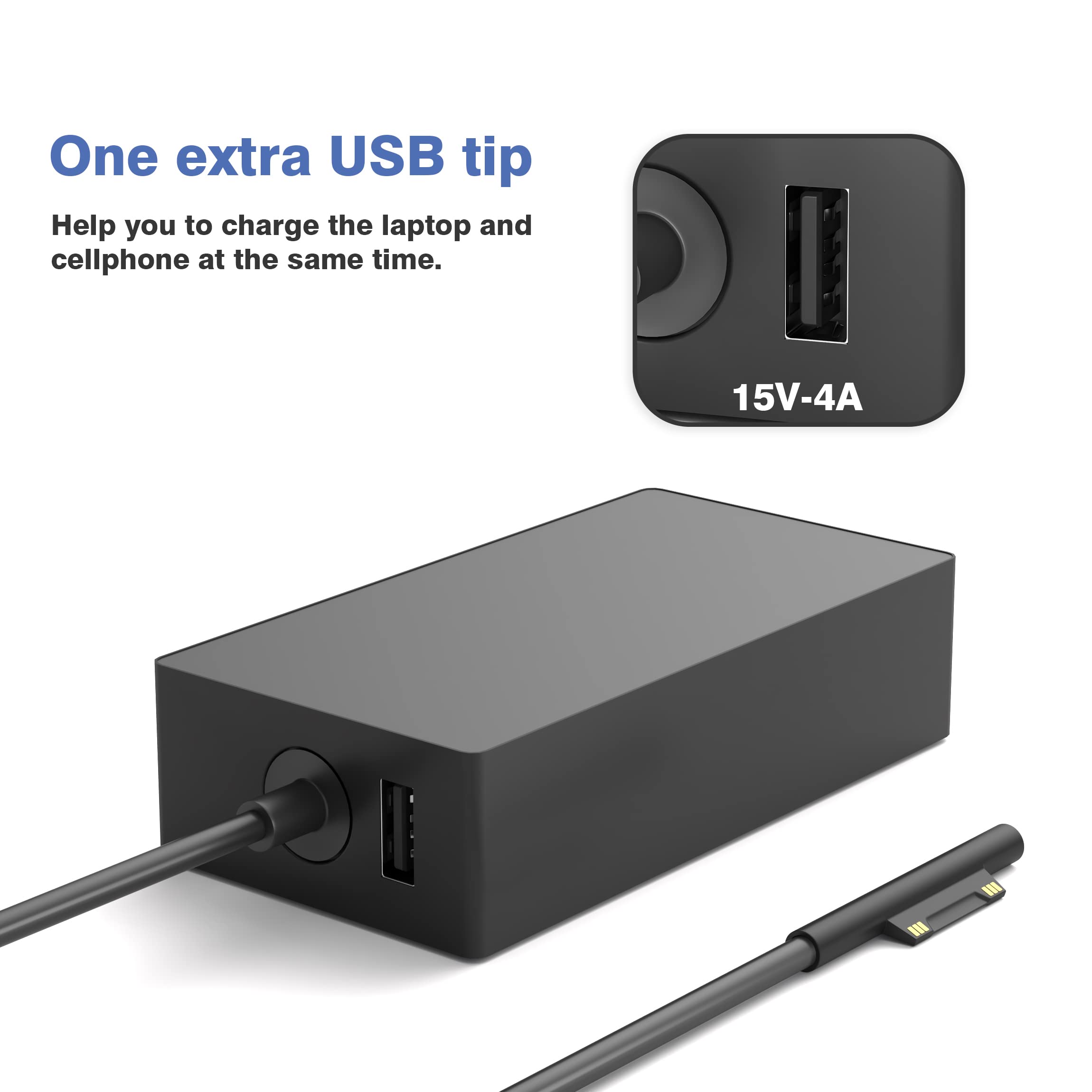 Foto 3 pulgar | Cargador Ybruzrub 65w De Repuesto Para Microsoft Surface - Venta Internacional.