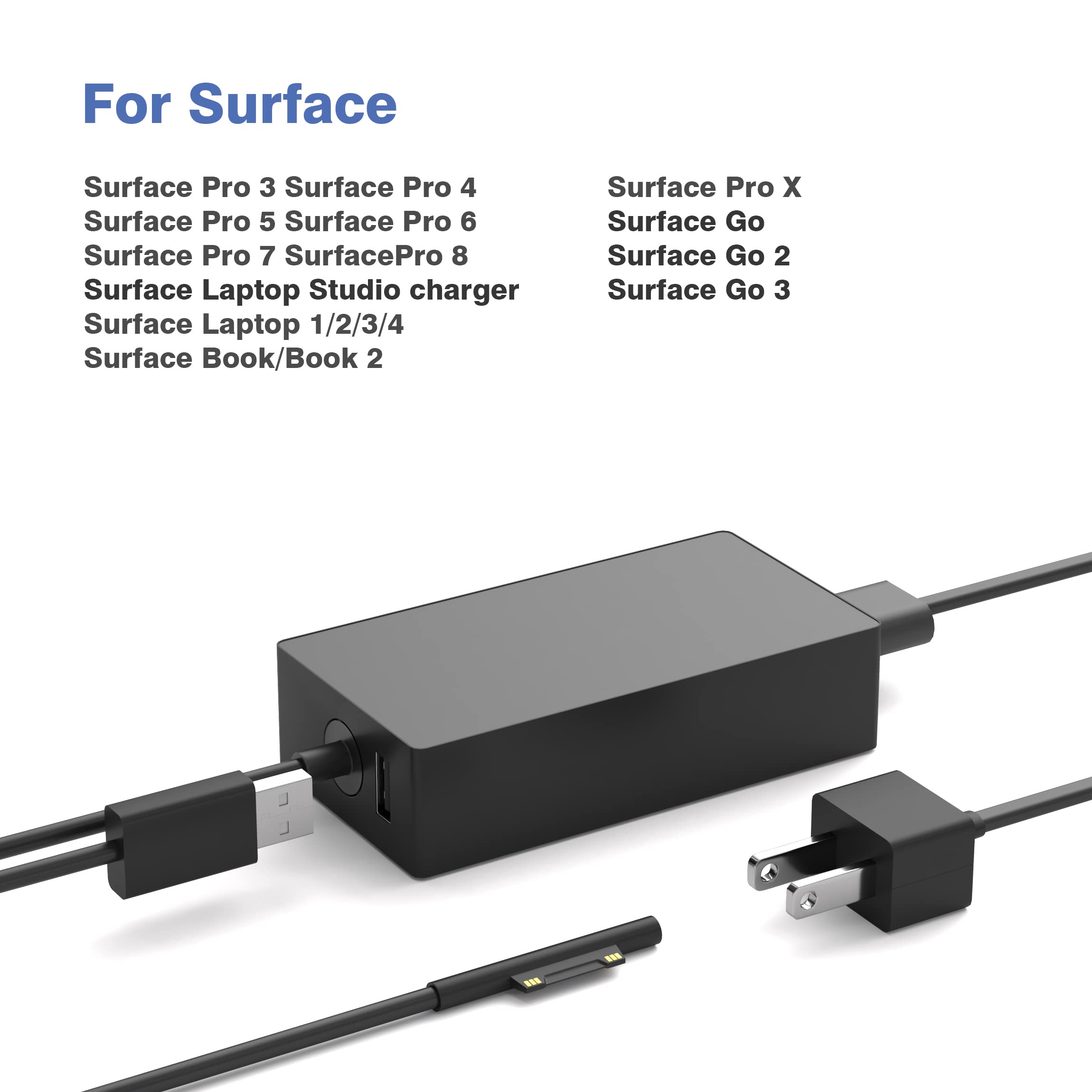 Foto 4 pulgar | Cargador Ybruzrub 65w De Repuesto Para Microsoft Surface - Venta Internacional.